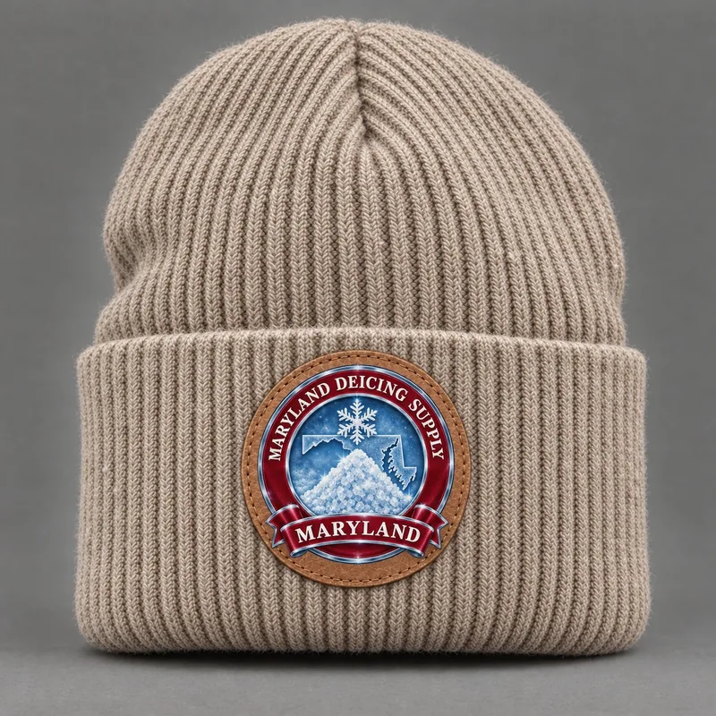 Maryland Deicing Supply beanie with state badge