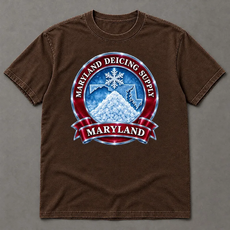 Maryland Deicing Supply tee with state badge